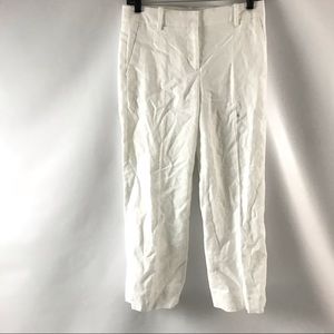 J. Crew Women's White Linen Pants Size 2 Off White